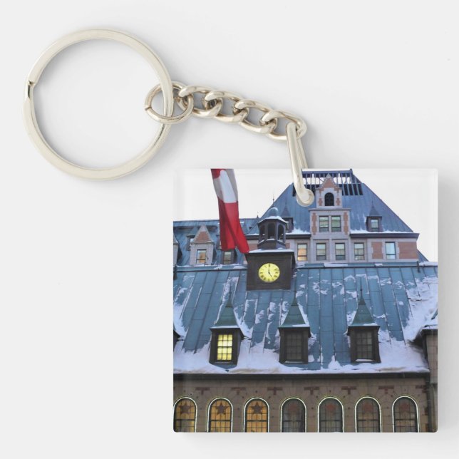 Chateau Frontenac, Quebec, Canada Keychain (Front)