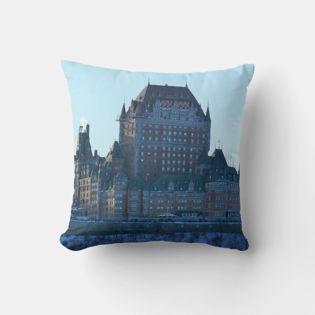 Chateau Frontenac, Quebec, Canada Throw Pillow (Front)