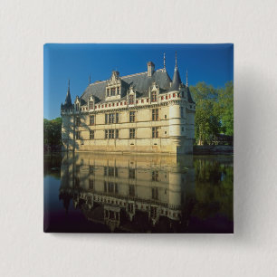 Chateau of Azay-le-Rideau, Indre-et-Loire, 2 Inch Square Button