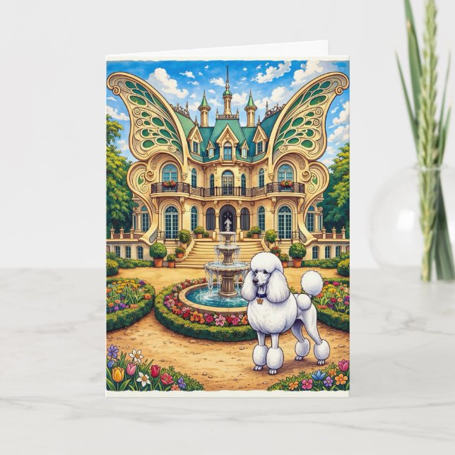 Château Papillion ,Poodle Card (Front)