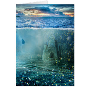 Château sous-marin d'imaginaire de l'Atlantide de