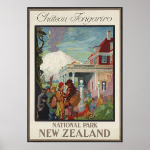 Chateau Tongariro New Zealand Poster