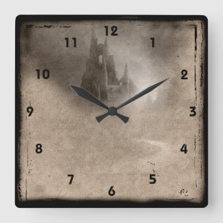 Château vintage Steampunk Goth Horloge murale