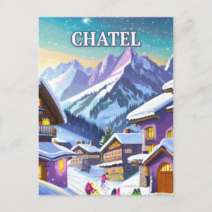 Chatel: Authentic charm in the snow-covered Alps Postcard