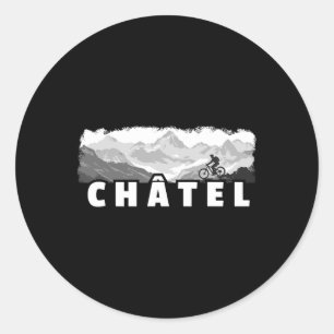 Châtel France Mountain Biking Mtb Cycling  Classic Round Sticker