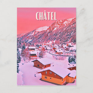 Châtel Ski Resort Postcard