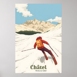 Chatel Ski Resort Travel Poster