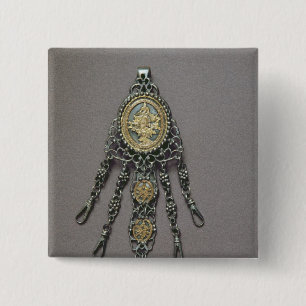 Chatelaine, late 18th century 2 inch square button