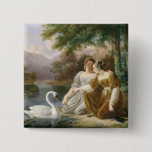 Chatelaines 2 Inch Square Button