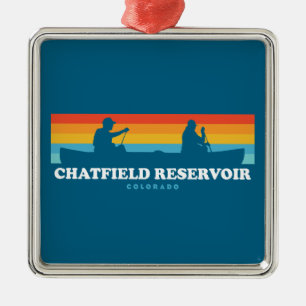 Chatfield Reservoir Colorado Canoe Metal Ornament