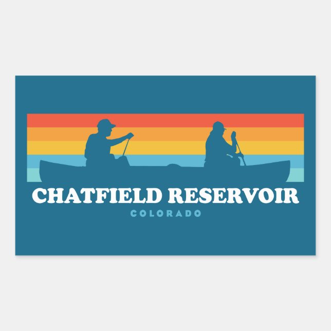 Chatfield Reservoir Colorado Canoe Sticker (Front)