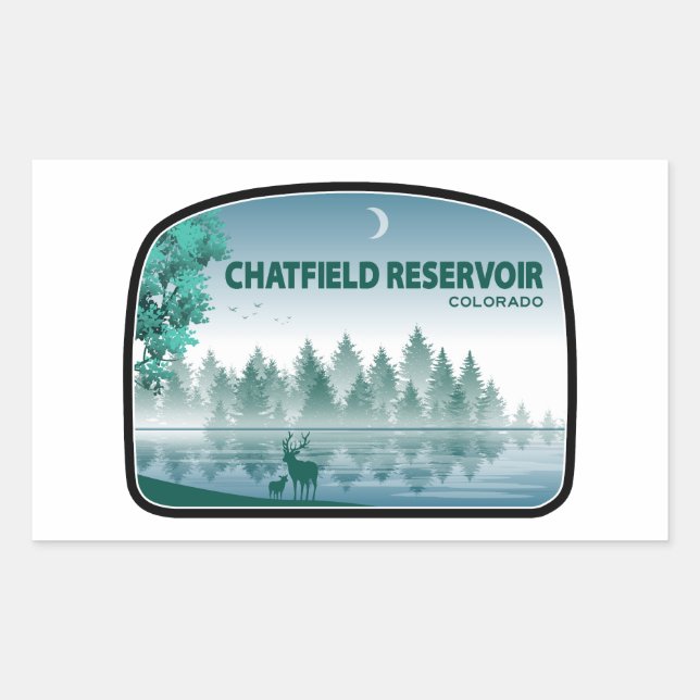 Chatfield Reservoir Colorado Deer Sticker (Front)