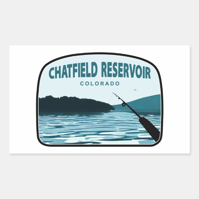 Chatfield Reservoir Colorado Fishing Rod Sticker (Front)
