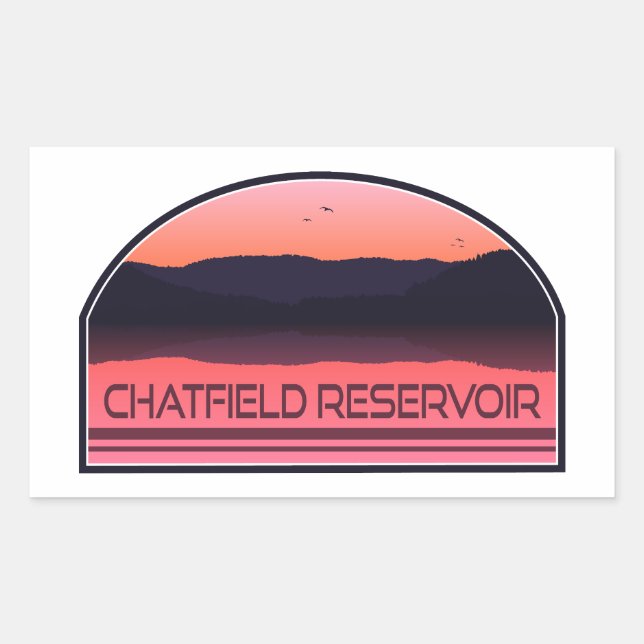 Chatfield Reservoir Colorado Red Sunrise Sticker (Front)