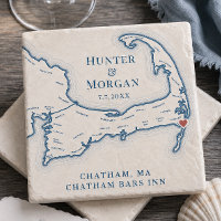 Chatham Bars Inn Wedding Favour Cape Cod Map
