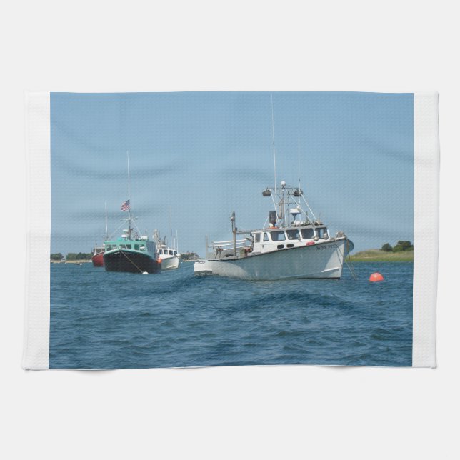Chatham Harbour Boats Kitchen Towel (Horizontal)