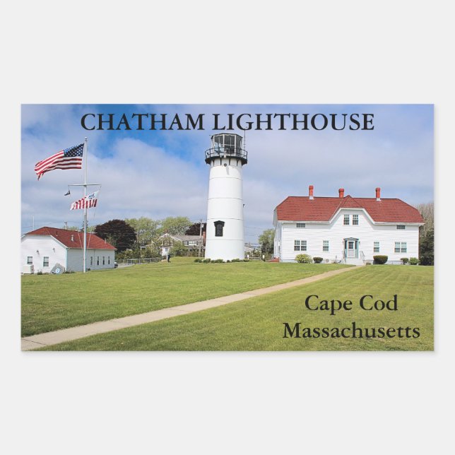 Chatham Lighthouse, Cape Cod Massachusetts Sticker (Front)