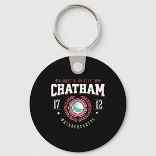 Chatham Ma Cape Cod Souvenir Beach Shark Nautical  Keychain