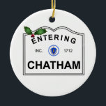 Chatham MA Ceramic Ornament<br><div class="desc">Celebrate your hometown memories year after year.</div>