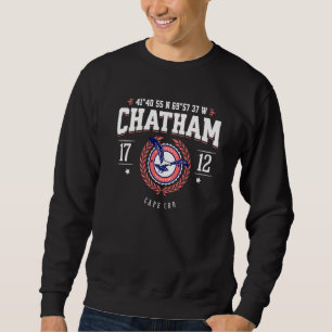 Chatham Massachusetts Cape Cod MA Nautical Beach S Sweatshirt