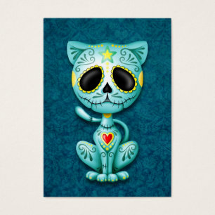 Chaton bleu de sucre de zombi