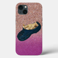 Chaton Dormant En Chaussure Croc, Coque Iphone 13