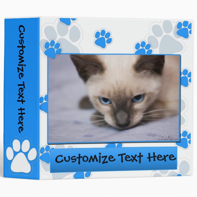 Chaton irrésistible 2" personnalisable classeur (Devant/Côté)