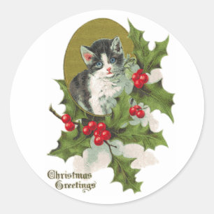 Chaton vintage dans Sticker Holly