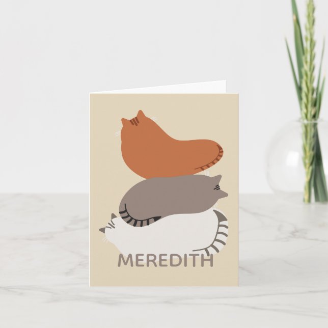 Chatons Cosy Cats Napping Cartes de Notes Personna (Devant)