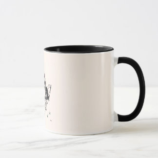 Chatons dans la tasse de café rose de Paris