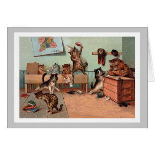 Chatons de Louis Wain dans la salle de classe -