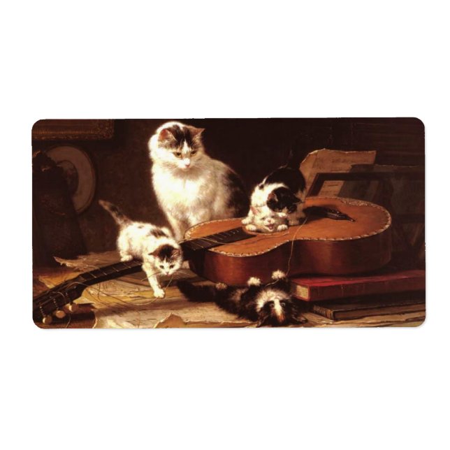 Chatons et guitare (Devant)
