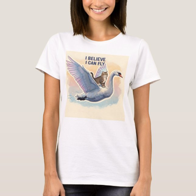 Chatouilleuse tshirt femme chat Je crois que je pe (Devant)