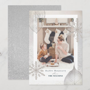 Chatoyant Carte photo de Noël d'hiver