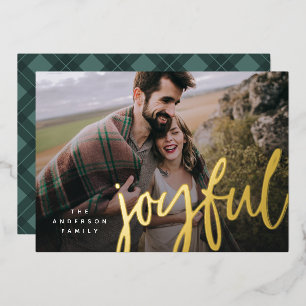 Chatoyant Joyful Plaid Carte photo