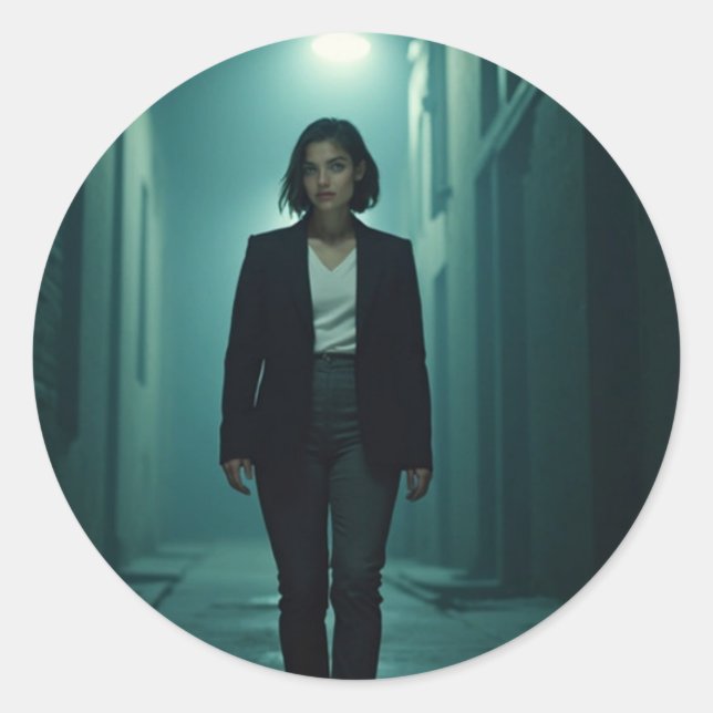 chatoyante dame Sticker (Devant)