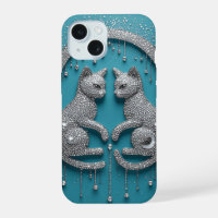 Chats à Cristal Jumelés ✨ Bijoux Élégants et Symét