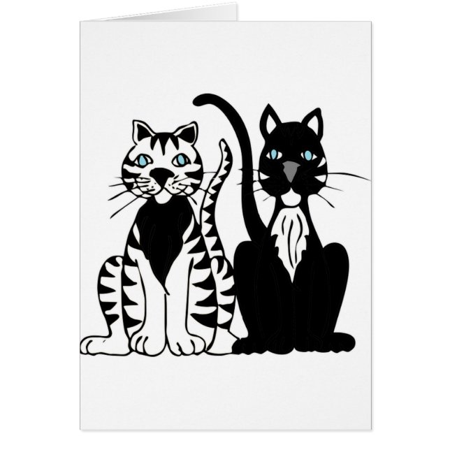 Chats à deux cartons (Devant)