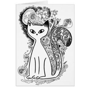 Chats à motifs floraux amusants