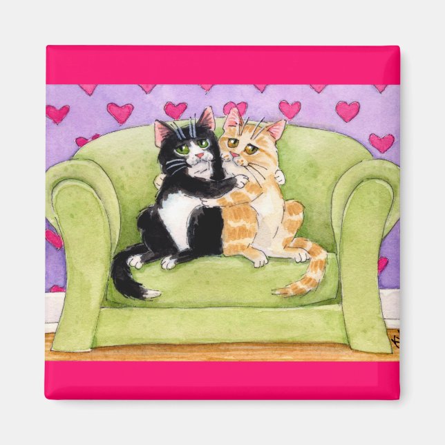 Chats amoureux mignon aimant (Devant)
