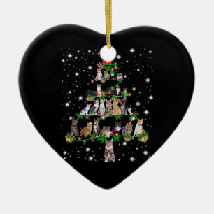 Chats amusants Arbre de Noël Ornement Décor Cade