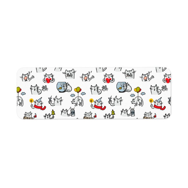 Chats amusants, lait et magie. (Devant)