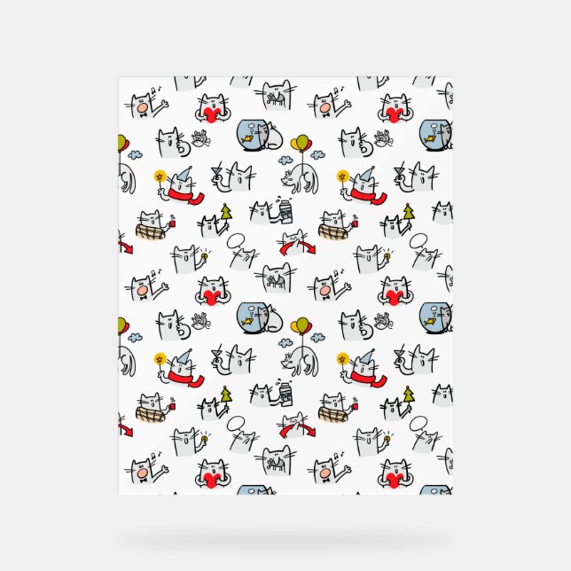 Chats amusants, lait et magie. (Recto)