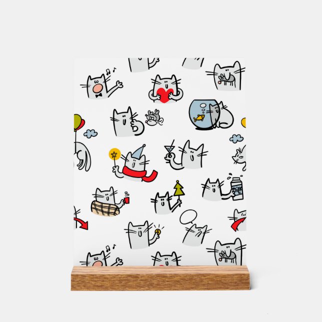 Chats amusants, lait et magie. (Recto)