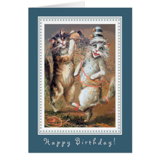 Chats anthropomorphes lanceurs de confettis (Devant)