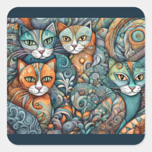 chats apaisants 2 autocollants