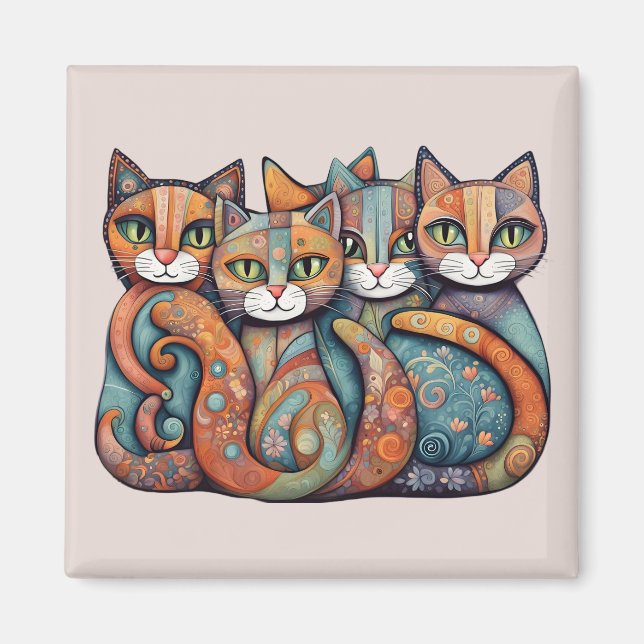 chats apaisants 3 aimant (Devant)