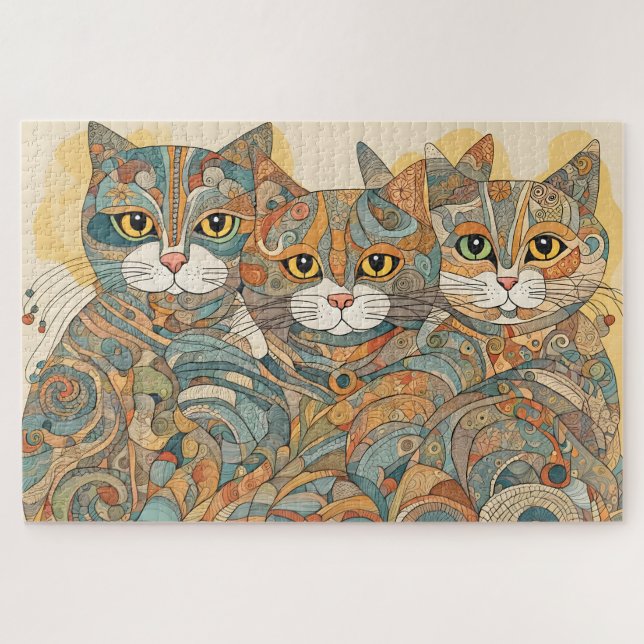 chats apaisants 4 puzzle (Horizontal)