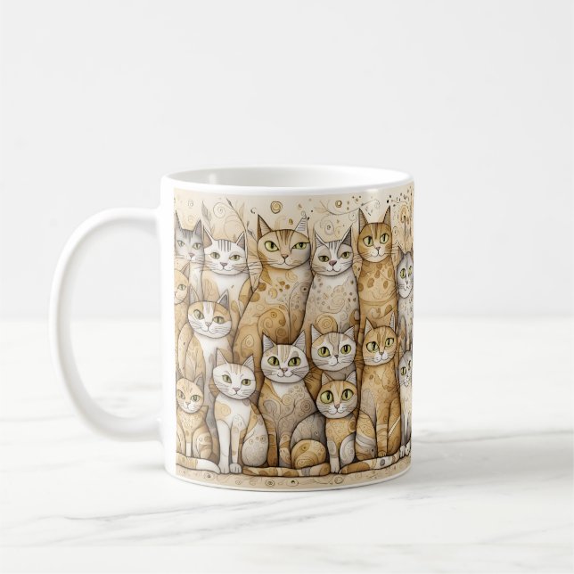 chats apaisants tasse de café (Gauche)