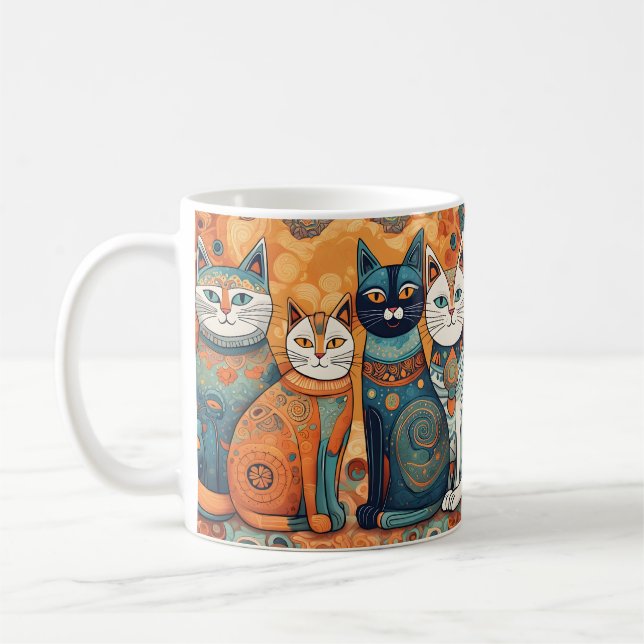 chats apaisants tasse de café (Gauche)